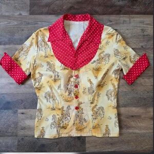 Vintage Handmade Western Rodeo Blouse